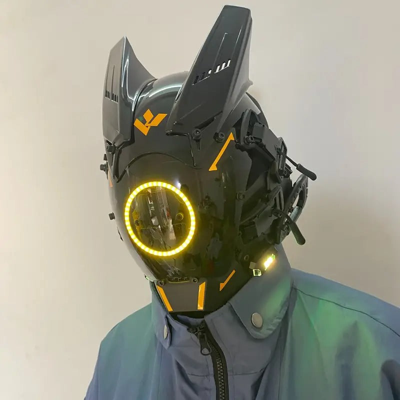 punk mask cosplay men round light braids mask cosplay - Temu