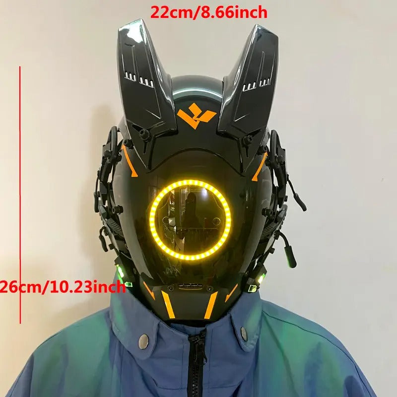 punk mask cosplay men round light braids mask cosplay - Temu